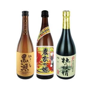 やきいも黒瀬・農家の嫁・杜の妖精 720ml×3本 鹿児島酒造・霧島町蒸溜所・太久保酒造 福袋｜bptshop