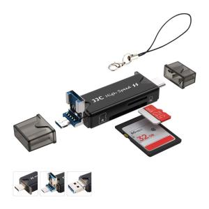 JJC 3-in-1 カードリーダー SD SDHC SDXC MMC RS-MMC MicroSD Micro SD TF MicroSD｜br-market