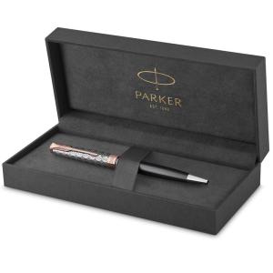 PARKER パーカー ボールペン ソネット プレミアム メタル&グレイPGT 中字 油性 ギフトボックス入り 正規輸入品 2119791｜br-market