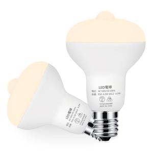 GUSTEK LED 人感センサー電球 E17 口金 4.2W 40W相当 500LM 電球色 明暗センサー付 自動点灯 玄関 廊下 洗面所