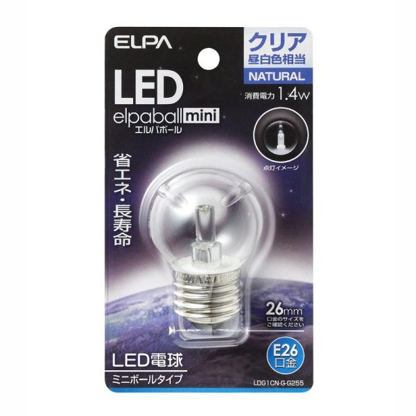 エルパ (ELPA) LED電球G40形 LED電球 照明 E26 1.4W 昼白色 屋内用 LDG...