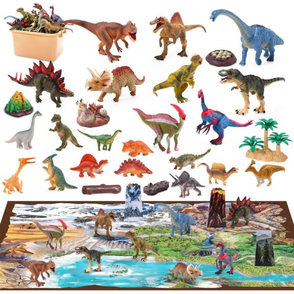 Cute Stone 恐竜 おもちゃ リアル模型 恐竜フィギュア 玩具安全基準合格 40点セット 大...