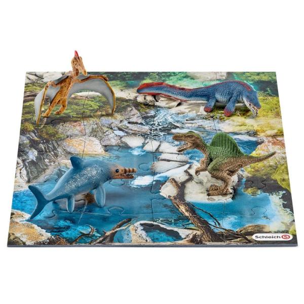シュライヒ 恐竜 ミニ恐竜とジオラマパズルセット 海洋ゾーン フィギュア 42330