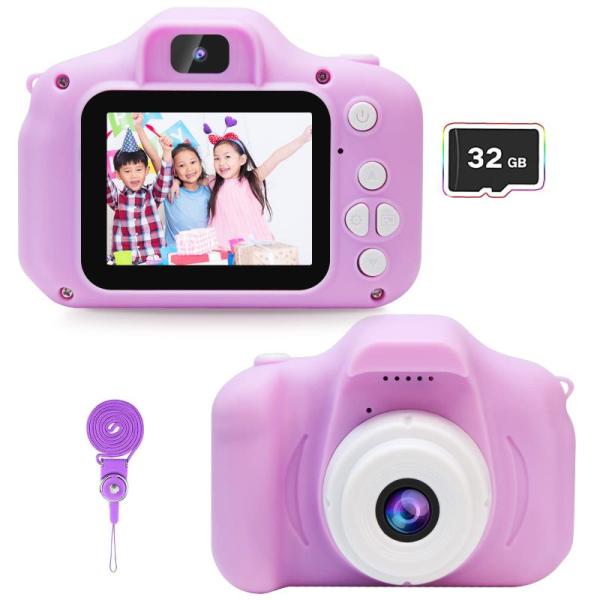 キッズカメラ アップグレード子供カメラ48MP HD デジタルカメラ 子供用 ２つのレンズ おもちゃ...