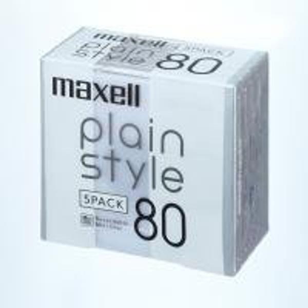 maxell 音楽用 MD 80分 「plain style」シリーズ ミルキーホワイト 5枚 PL...