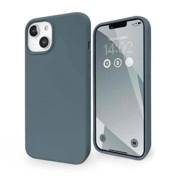 MINTY iPhone15 ケース シリコン 耐衝撃 指紋防止 ミッドナイトグリーン