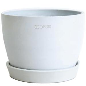 AND PLANTS 植木鉢 5号 マット質感のおしゃれなインテリア Ecopots Stockholm(ホワイトグレー) Table-Lサ｜br-market