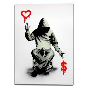 Banksy バンクシー 愛とお金 アートパネル 飾り絵 ポスター 壁掛けアート アートフレーム モダン アートボード インテリア 絵 絵画