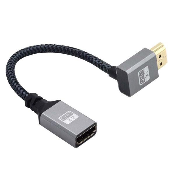 cablecc HDMI 1.4 タイプA 延長ケーブル オスからAメス 90度アップアングル対応 ...