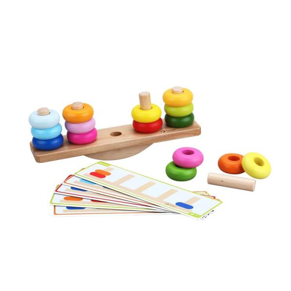 スタッキングおもちゃ 重ねる 積み木 算数 3歳 ブロック バランスゲーム 木製 2歳 4歳 男の子...