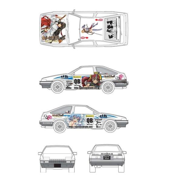 青島文化教材社 1/10 RC 痛車ボディセット NO.2 クイーンズブレイド AE86トレノ