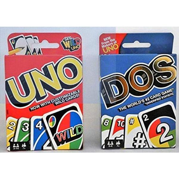 Uno カードゲームとDos カードゲーム 2個パック