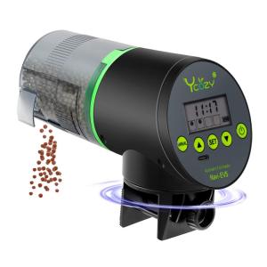 Ycozy 魚自動給餌器 二代 USB充電式 湿気防止 水族水槽用タイムフィーダー 熱帯魚 金魚 オートフィーダー 水槽 自動餌やり機 餌や｜br-select-store