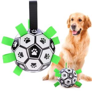 ShinePick犬のおもちゃボール 犬用ボール 犬用噛むおもちゃ サッカー 15センチ 天然ゴム 耐久性 知育玩具 トレーニング 運動不足｜br-select-store