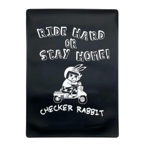 SPEED ADDICT 車検証ケース CHECKER RABBIT BLACK × WHITE（ラビット）｜br-select-store