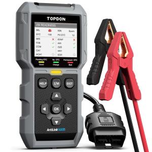 TOPDON AL500B OBD2 診断機& バッテリー テスター、フルOBD2機能、12V バッテリー テスト & 12V/24V クラ｜br-select-store