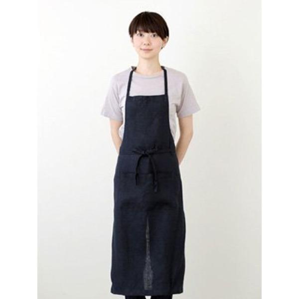 fog linen work リネンフルエプロン ネイビー LKA004-104 sf フォグリネン...