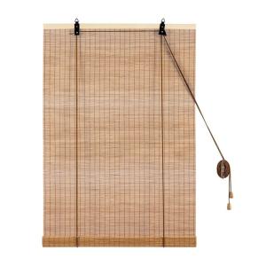 Yitian Bamboo Art 竹すだれ 2本セット カーキ 幅88cm×丈120cm 竹ロールスクリーン 簾 屋内 竹ブライド 巻き上｜br-select-store