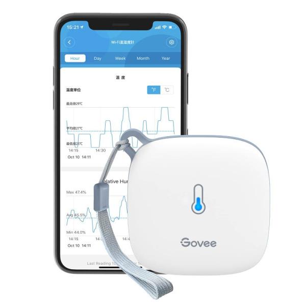 Govee WiFi 温度計 湿度計 高精度 ワイヤレス デジタル温湿度計 スマホで温湿度管理 アラ...