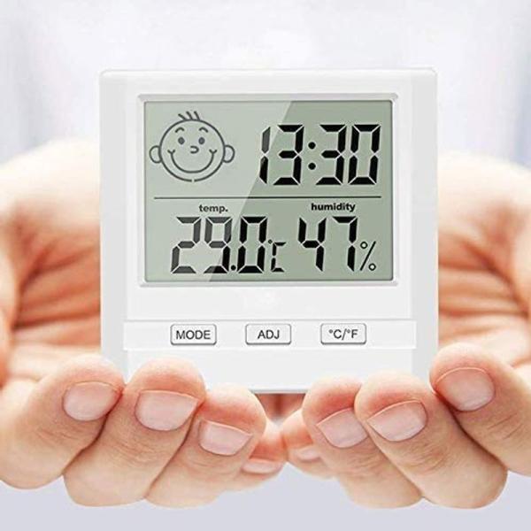 EVILTO 温湿度計 顔文字でお知らせ 赤ちゃんの健康管理 オフィス 卓上湿度計 デジタル温度計デ...
