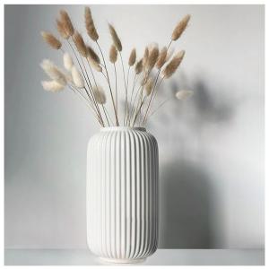 花瓶 フラワーベース 陶器 白 おしゃれ モダン 北欧 花瓶 フレンチライン ホワイト高さ20cm｜br-select-store