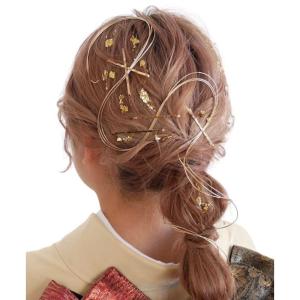 Lomeri ロメリ 水引と金箔の髪飾り (ゴールドピンセット)｜br-select-store