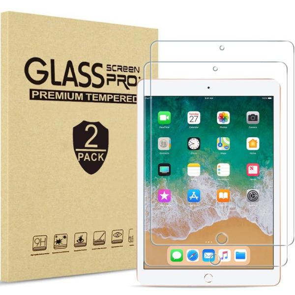 ProCase iPad 9.7インチ フィルム 9H硬度 強化ガラス 画面保護 貼る工具付き 対応...