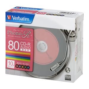 バーベイタムジャパン(Verbatim Japan) 音楽用 CD-R 80分 10枚 レコード調5色カラーレーベル Phono-R 1-2｜br-select-store