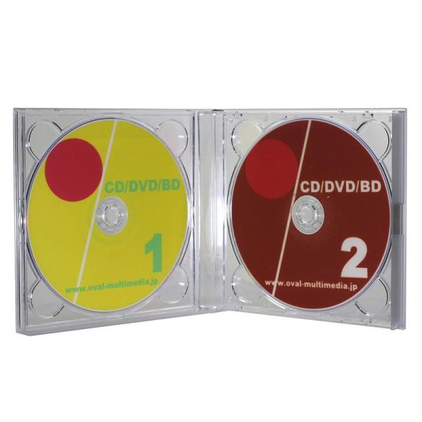 CDケース 日本製17mm厚2枚収納DUOケース クリア 3個 CD/DVD/ブルーレイケースとして...