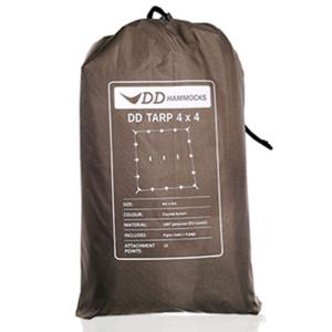 スコットランド発 DD Tarp タープ 4X4 使いやすい正方形のタープ DDhammocks社製 (Coyote brown) 並行輸入｜br-select-store