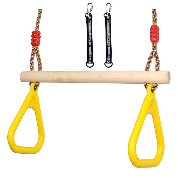 COMINGFIT 体操吊り輪 ブランコ 子供 DIY トレーニング 逆さぶら下がりにも最適 室内 ...