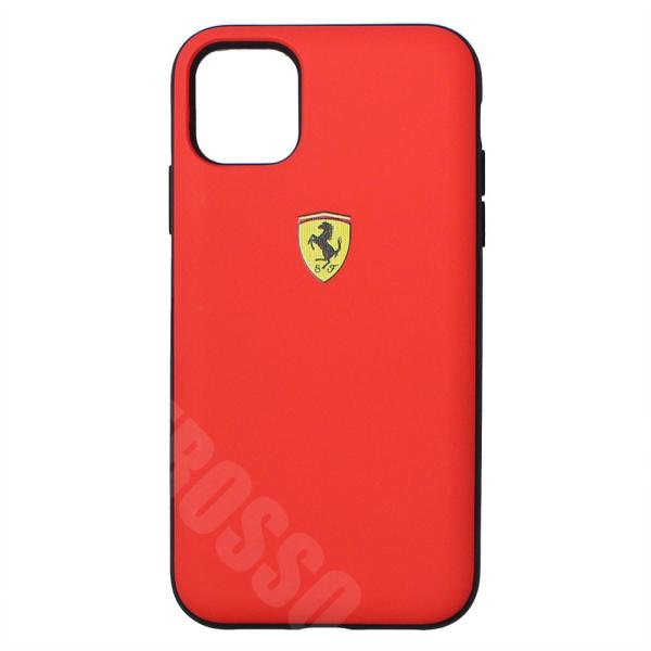 フェラーリ iPhone11 ON TRACK ハードケース カードホルダー付 レッド FESOPH...