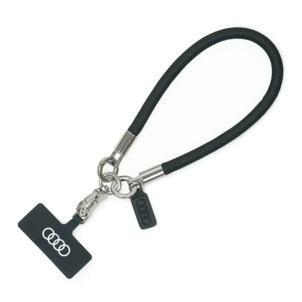 アウディ iPhone ハンドストラップ 8mm/28cm ブラック AU-HSL8-R8/D1-B...