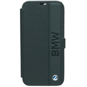 BMW iPhone 15ProMax レザー ブックタイプケース BIG LOGO STRIPE ブラック BMBKP15X22RDPK｜br-sf