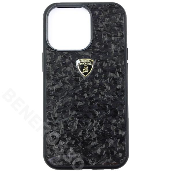 ランボルギーニ iPhone13Pro リアルカーボン バックカバー ウラカン D14 ブラック L...
