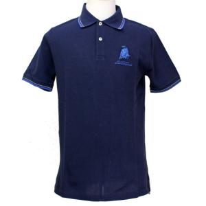 【アウトレット】ランボルギーニ メンズ Bull ピケ ポロ ネイビー Mサイズ 【返品・交換対象外】