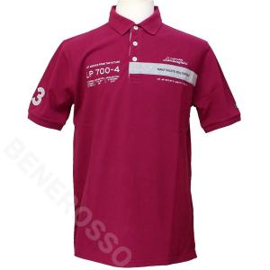 ランボルギーニ メンズ アヴェンタドール LP700-4 ピケ ポロ ラズベリー 9010113CCX008