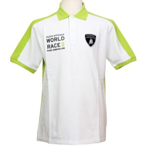 ランボルギーニ メンズ World Race 63 ポロ ホワイト / ライムグリーン 9010120CCG090