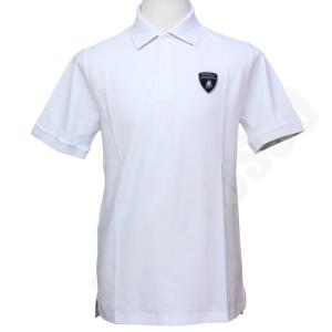 ランボルギーニ メンズ ベーシック シールド ポロ ホワイト 9011544CCW017｜br-sf