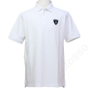 ランボルギーニ メンズ アヴェンタドールS ソリッド ピケ ポロ ホワイト（Bianco Isi）9012181CCW086