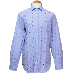 ランボルギーニ メンズ スリムフィット Huracan パターンシャツ ライトブルー 9011878CCU141