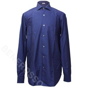 ランボルギーニ メンズ インディゴ ウォッシュ スリム フィット シャツ ネイビー 9011876CCU139