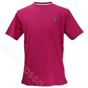 ランボルギーニ メンズ シールド Tシャツ ラズベリー 9009552CCX008