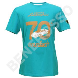 ランボルギーニ メンズ 70's カウンタック Tシャツ ピーコックブルー  9011604CCU153