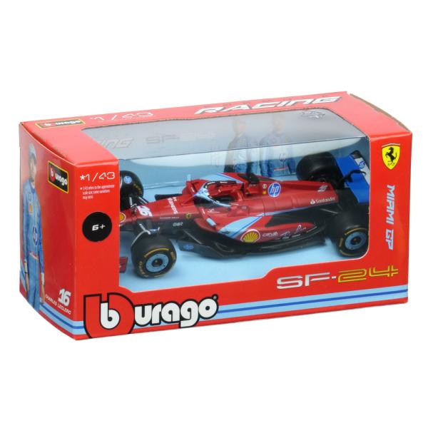 Bburago 1/43スケール フェラーリ SF-24 マイアミGP 2024 #16 C.ルクレ...