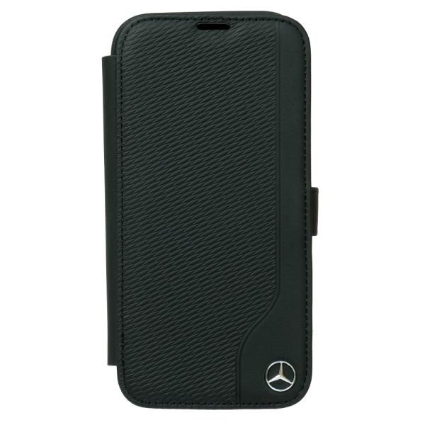 メルセデスベンツ iPhone 16Pro WOOD IMITATION レザー ブックタイプケース...