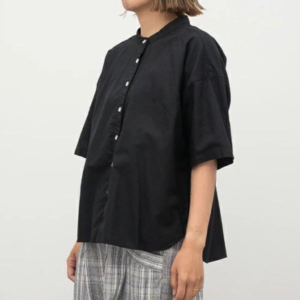 SUN VALLEY サンバレー コットン 綿 オックス スタンド シャツ ブラウス 日本製品染め ...