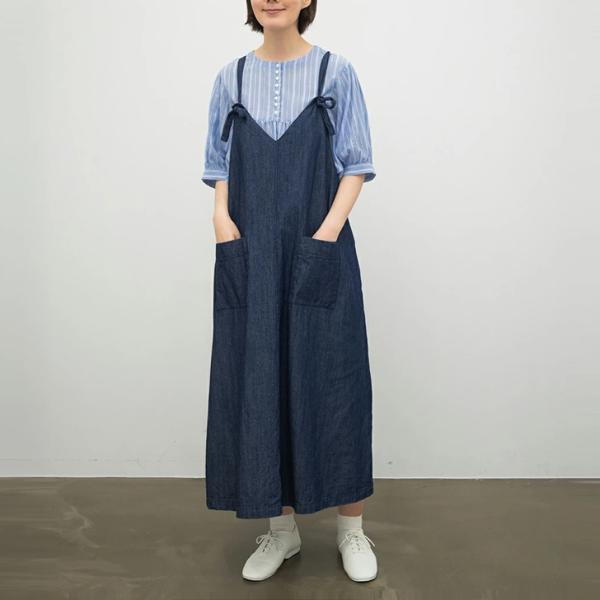 SUN VALLEY サンバレー 5.5oz コットン 綿 デニム キャミ ワンピース SK5062...