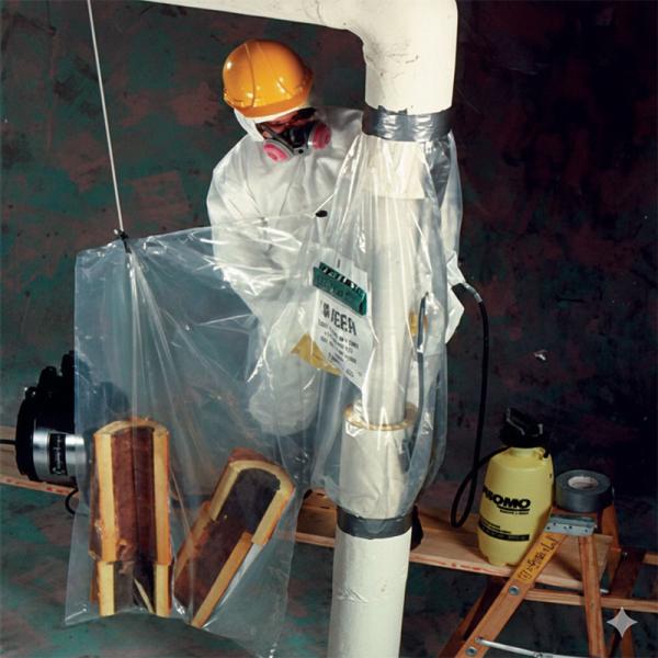 アスベスト処理用 グローブバッグ V24 15枚入 パイプ径25〜60cm 縦パイプ用