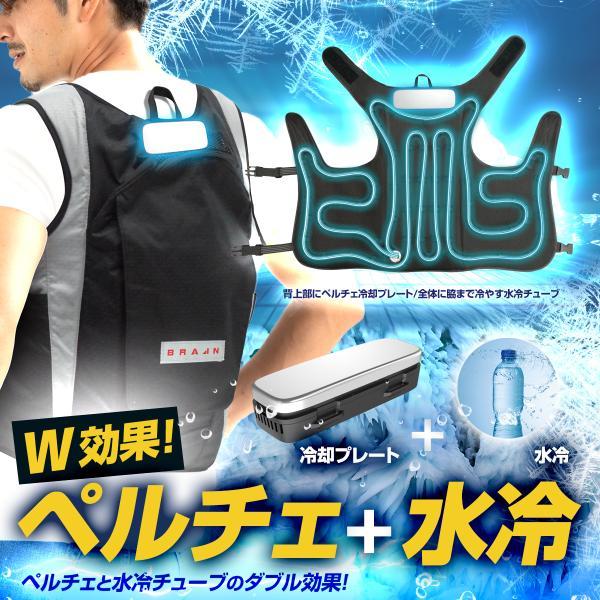 BR-871 ブレイン ペルチェ水冷服ベスト フルセット バッテリー付 レギュラーサイズ 熱中症対策...